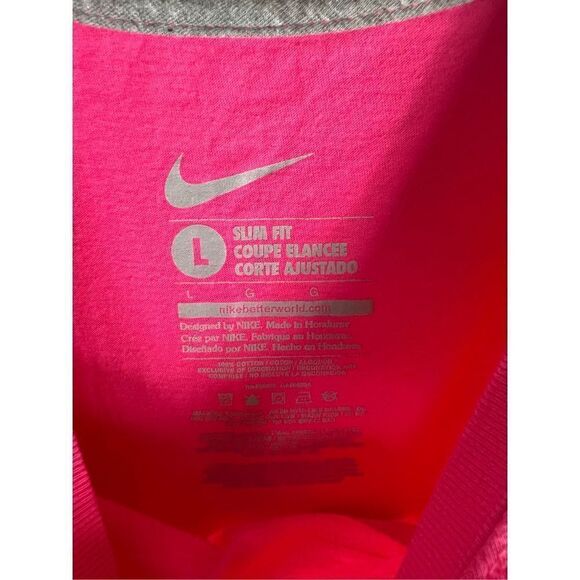 Nike Pink Slim Fit Womens Blouse Size L - Picture 2 of 3